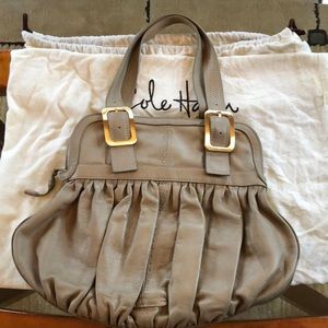 Cola Haan Pleated Leather Shoulder Bag